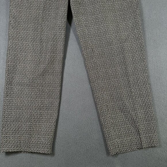 Ann Taylor Loft Pants Womens 8 Julie Ankle Slim Fit Stretch Crop Geometric Patte - Picture 2 of 10